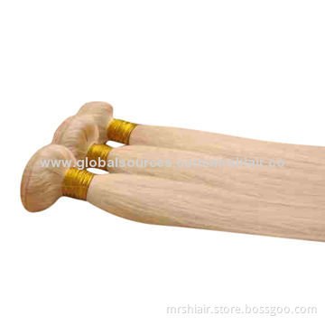 24-inch Top Quality Blond Color Straight European Virgin Hair Weaves